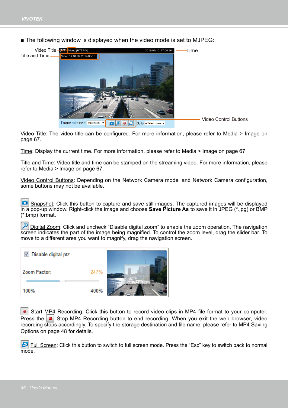 Vivotek SD9161-H-v2 2MP PTZ Network Dome Camera User Manual | Page 46 / 473