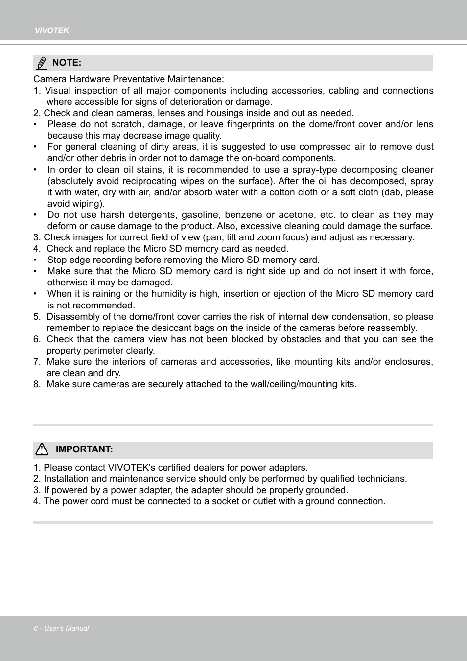 Vivotek SD9161-H-v2 2MP PTZ Network Dome Camera User Manual | Page 6 / 473