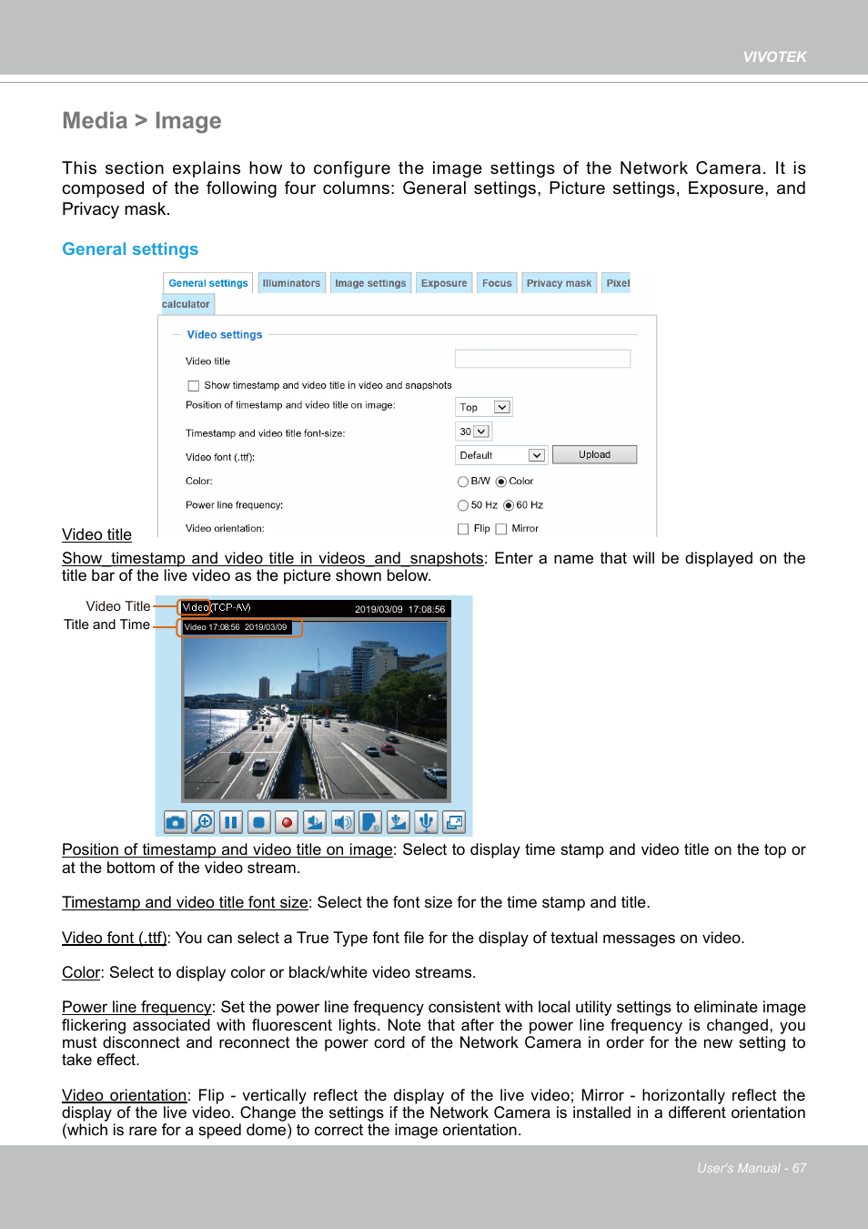 Media > image, For further configuration, For more information, please | Vivotek SD9161-H-v2 2MP PTZ Network Dome Camera User Manual | Page 67 / 473