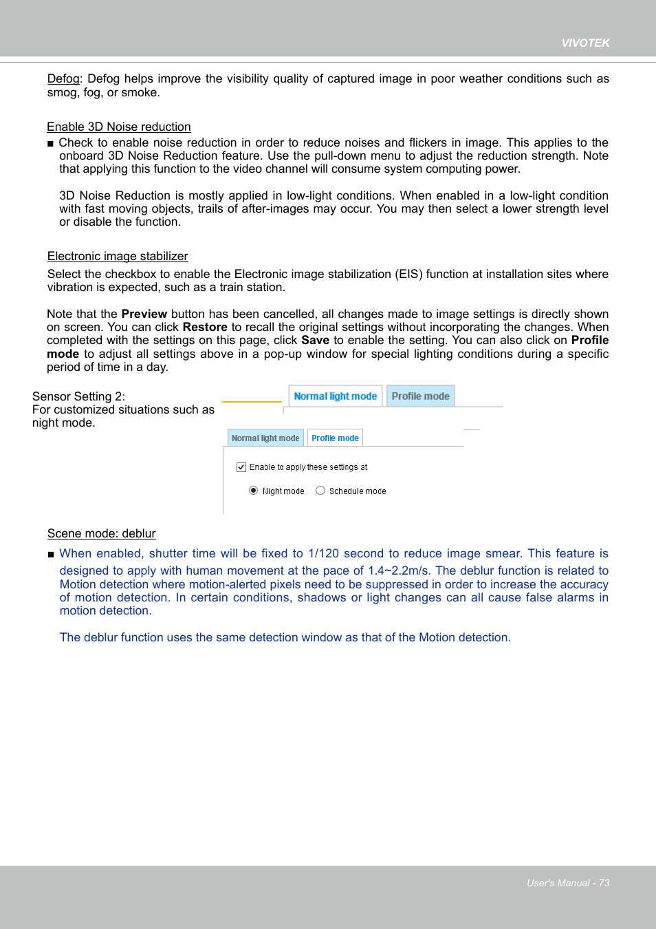 Vivotek SD9161-H-v2 2MP PTZ Network Dome Camera User Manual | Page 73 / 473