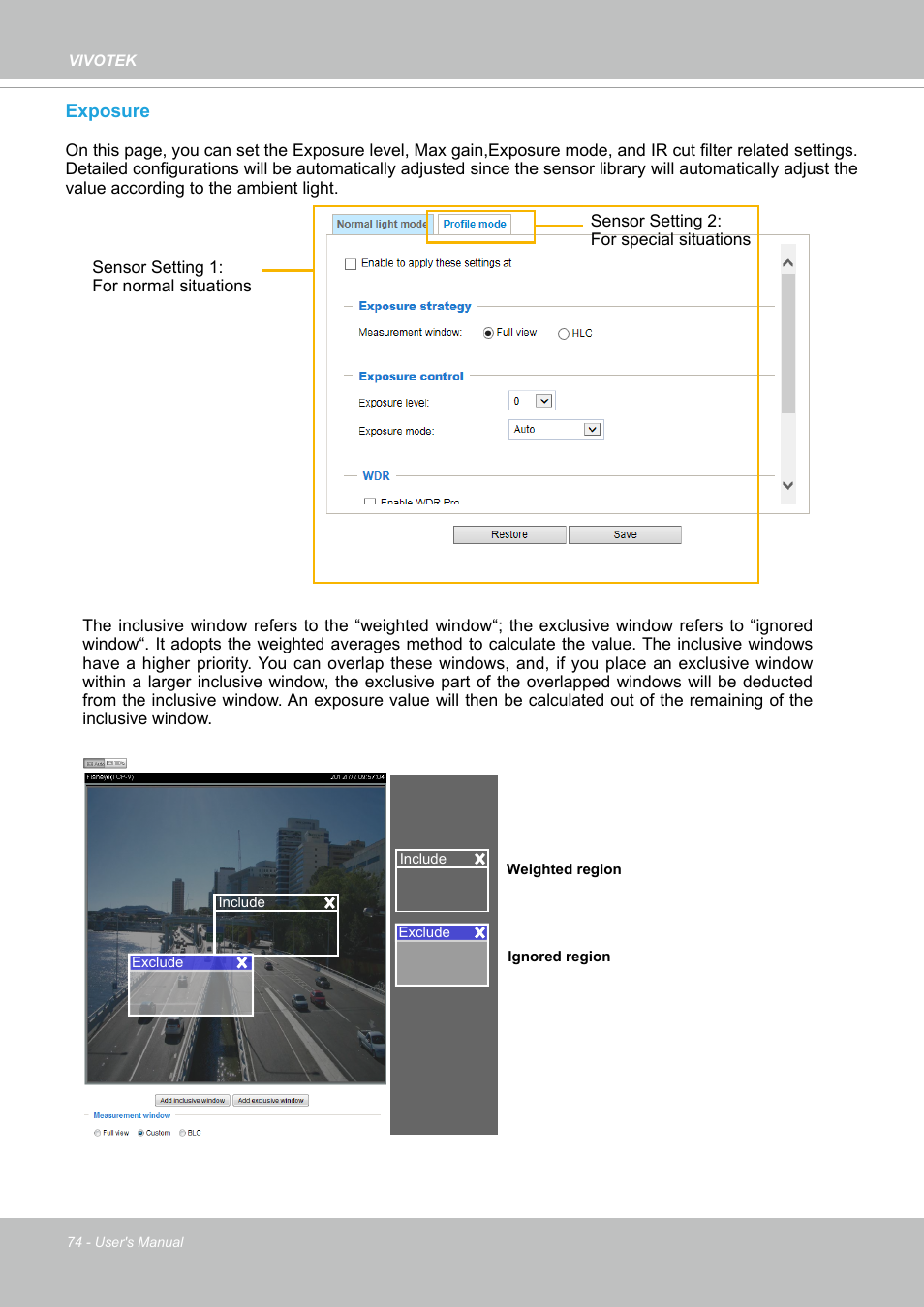 Vivotek SD9161-H-v2 2MP PTZ Network Dome Camera User Manual | Page 74 / 473