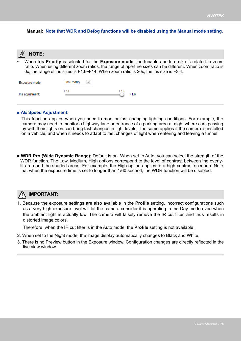Vivotek SD9161-H-v2 2MP PTZ Network Dome Camera User Manual | Page 76 / 473