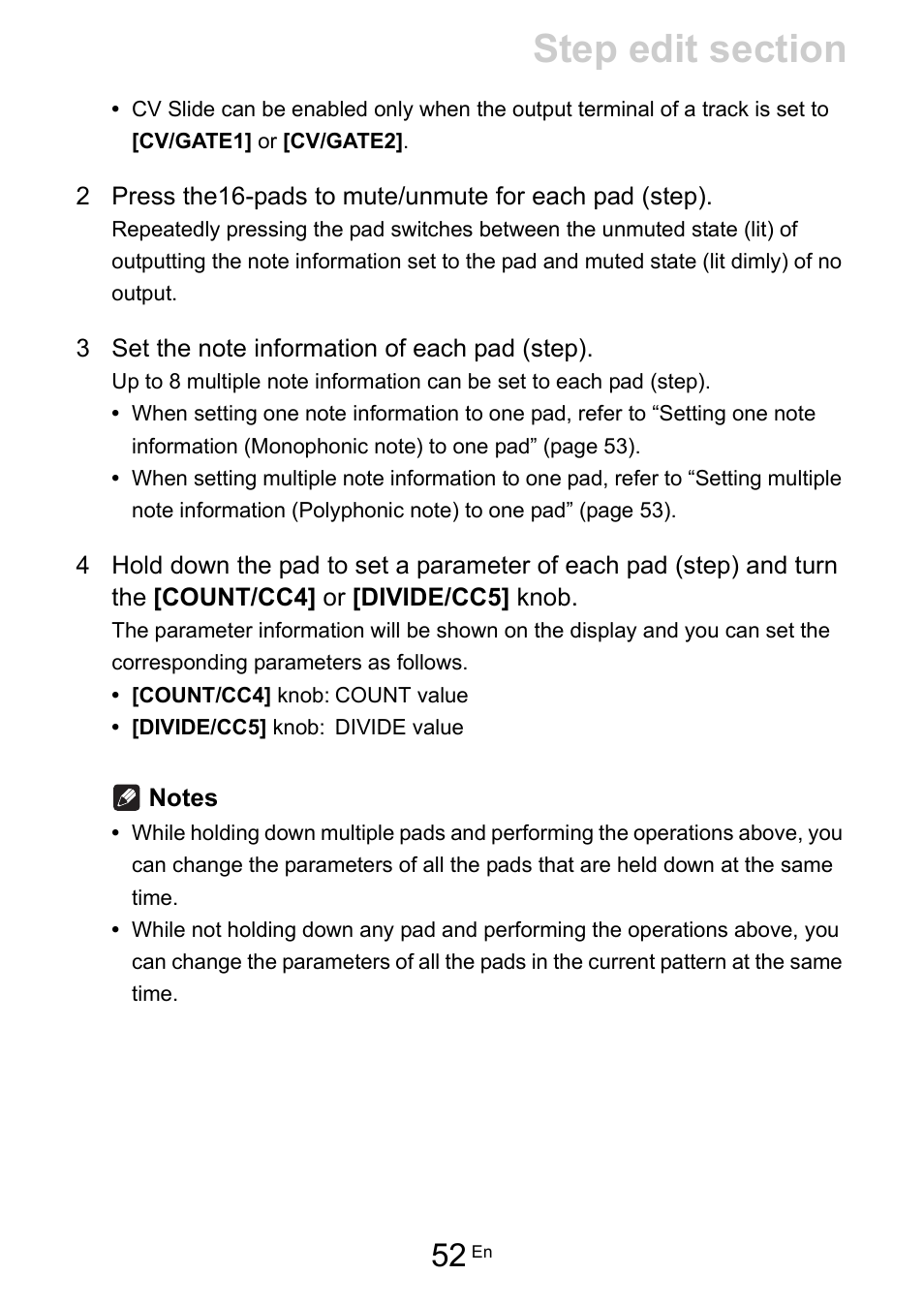 Pioneer Toraiz SQUID - Creative Multitrack Sequencer User Manual | Page 52 / 177