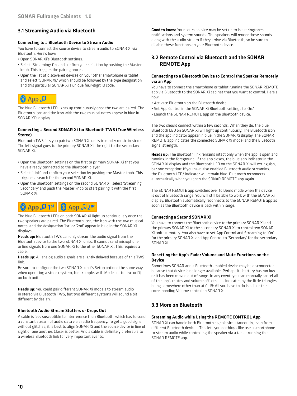 HK Audio SONAR 110 Xi 2-Way 800W 10" Powered Speaker User Manual | Page 10 / 72