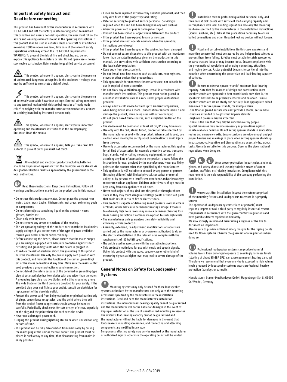 HK Audio SONAR 110 Xi 2-Way 800W 10" Powered Speaker User Manual | Page 2 / 72