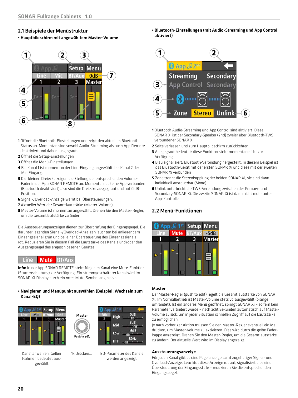 HK Audio SONAR 110 Xi 2-Way 800W 10" Powered Speaker User Manual | Page 20 / 72