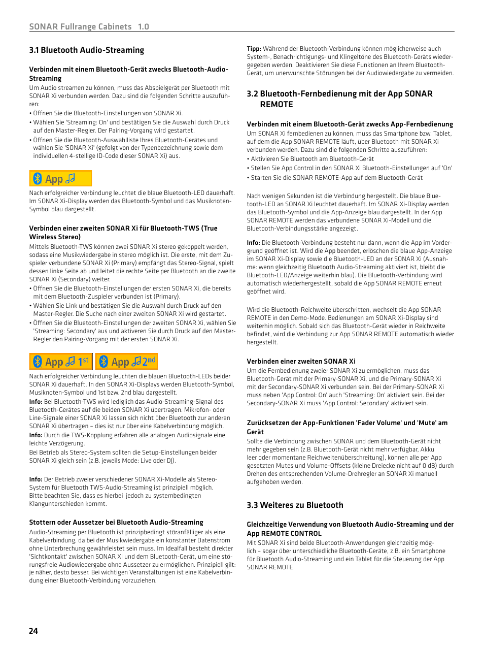 HK Audio SONAR 110 Xi 2-Way 800W 10" Powered Speaker User Manual | Page 24 / 72