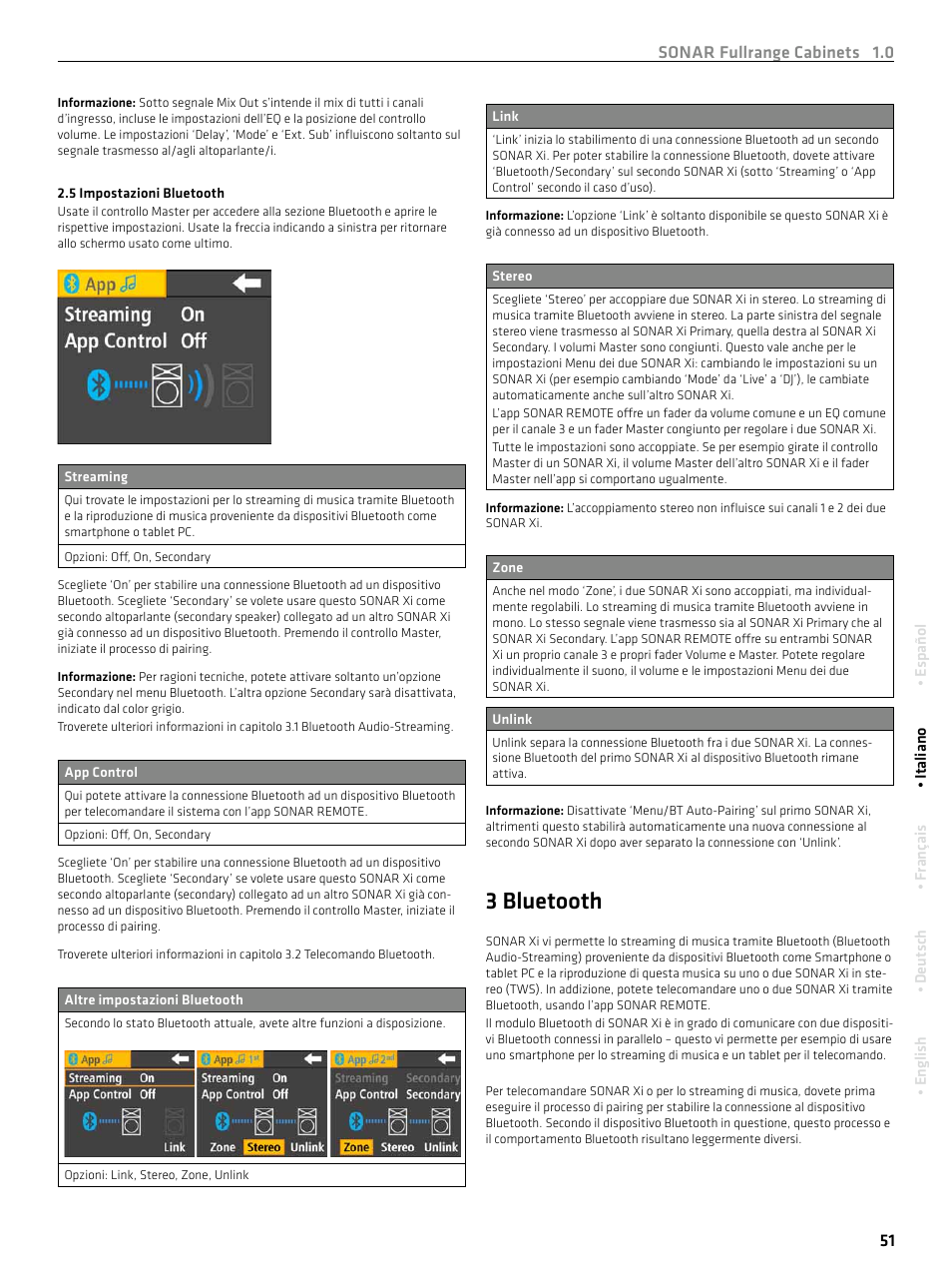 3 bluetooth | HK Audio SONAR 110 Xi 2-Way 800W 10" Powered Speaker User Manual | Page 51 / 72