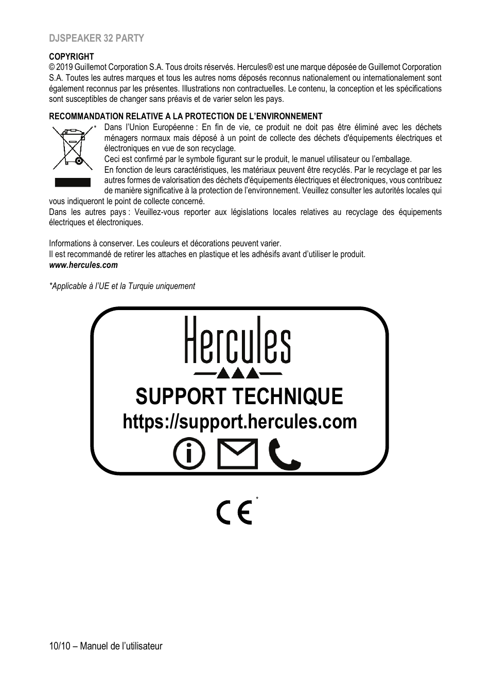 Support technique | Hercules DJSpeaker 32 Party 3" Powered Speakers with Integrated Light Dome (Pair) User Manual | Page 21 / 195