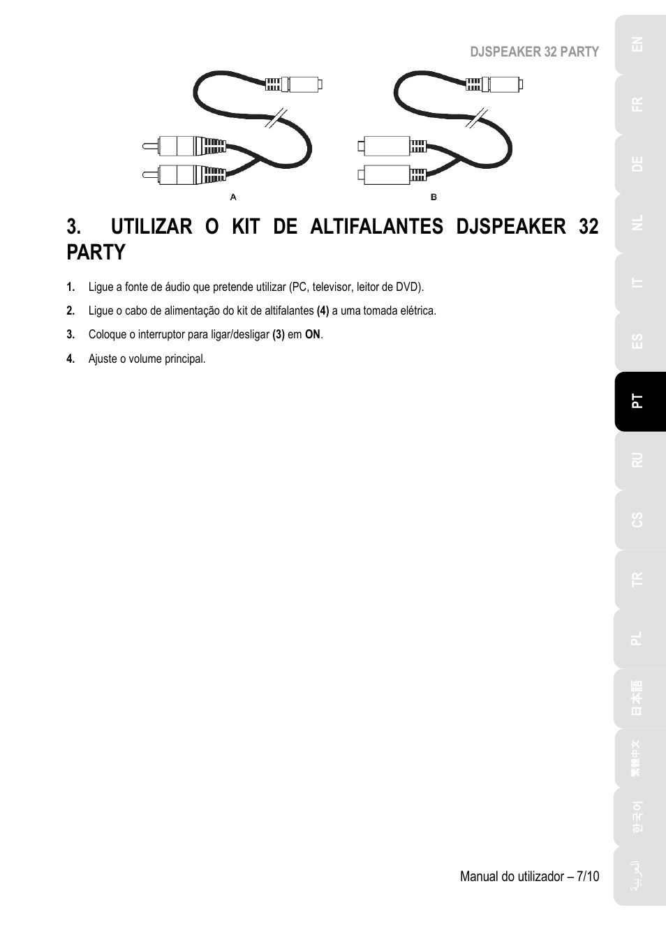 Utilizar o kit de altifalantes djspeaker 32 party | Hercules DJSpeaker 32 Party 3" Powered Speakers with Integrated Light Dome (Pair) User Manual | Page 68 / 195