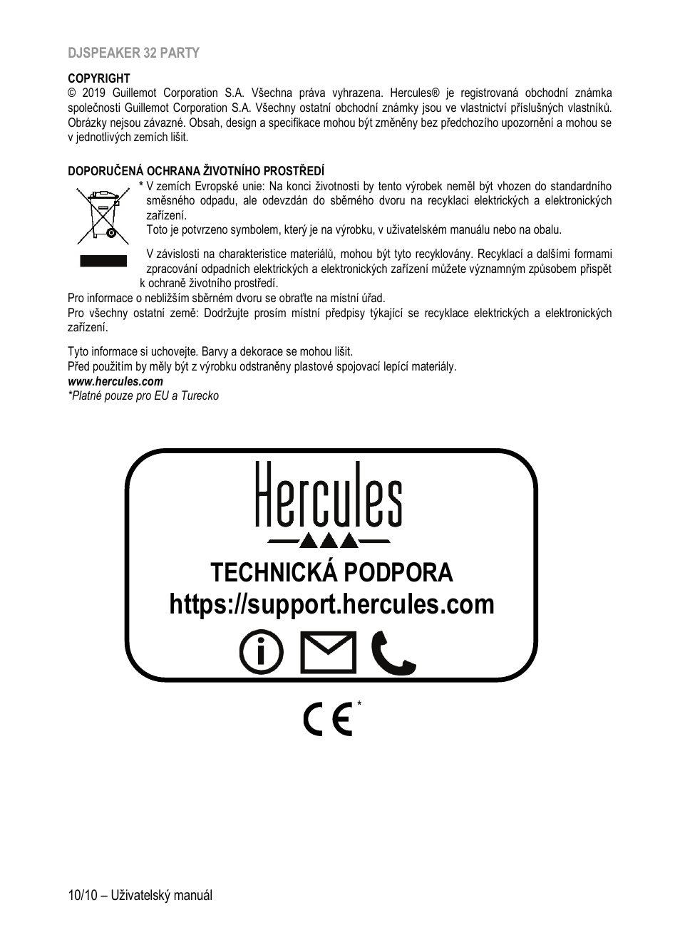 Technická podpora | Hercules DJSpeaker 32 Party 3" Powered Speakers with Integrated Light Dome (Pair) User Manual | Page 91 / 195