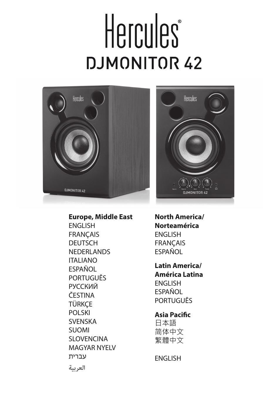 Hercules DJMonitor 42 - 4" Active Multimedia Speakers (Pair) User Manual | 199 pages