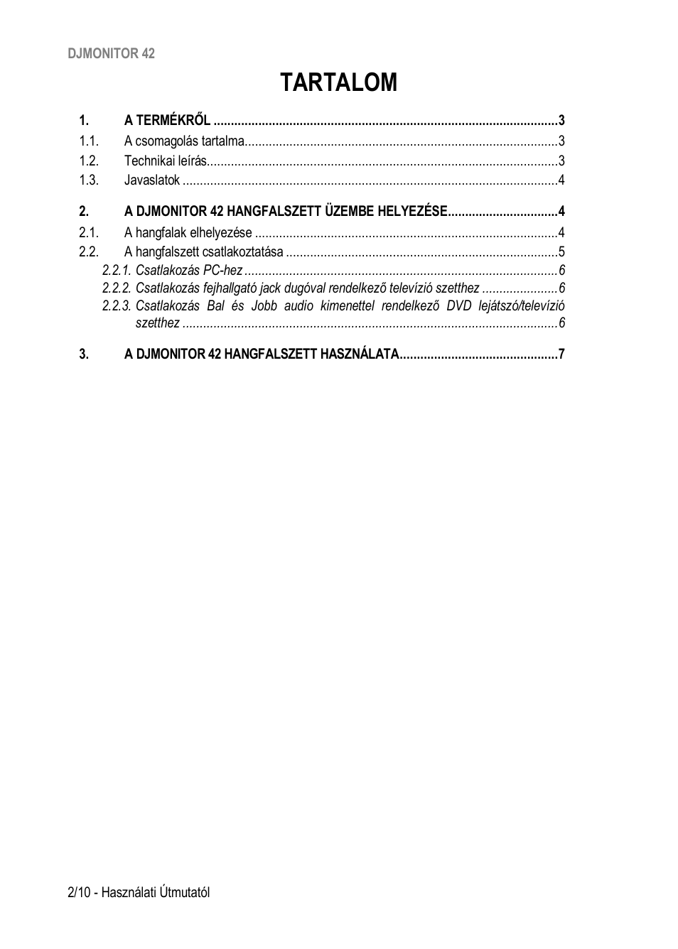Tartalom | Hercules DJMonitor 42 - 4" Active Multimedia Speakers (Pair) User Manual | Page 181 / 199