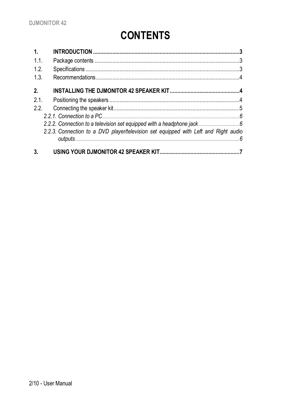 Hercules DJMonitor 42 - 4" Active Multimedia Speakers (Pair) User Manual | Page 3 / 199