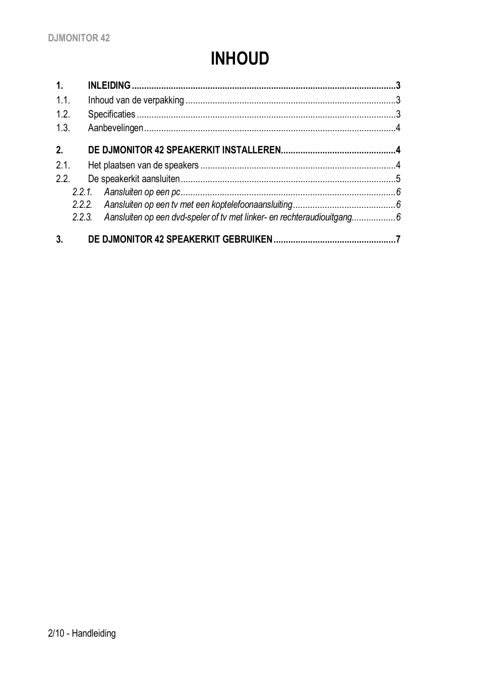 Inhoud | Hercules DJMonitor 42 - 4" Active Multimedia Speakers (Pair) User Manual | Page 33 / 199