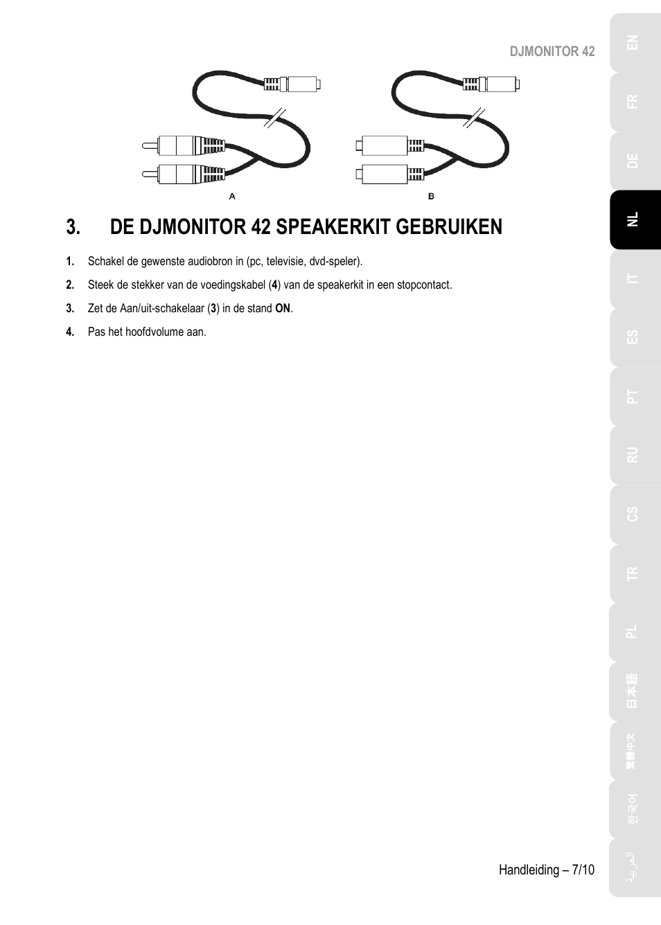 De djmonitor 42 speakerkit gebruiken | Hercules DJMonitor 42 - 4" Active Multimedia Speakers (Pair) User Manual | Page 38 / 199