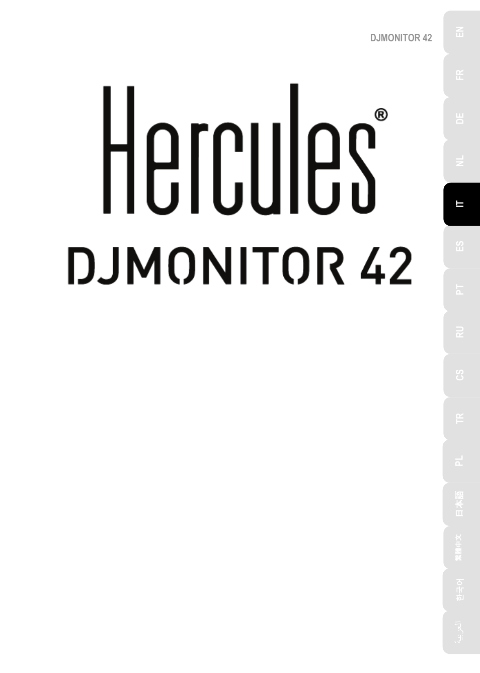 05_it_djmonitor 42, Italiano | Hercules DJMonitor 42 - 4" Active Multimedia Speakers (Pair) User Manual | Page 42 / 199