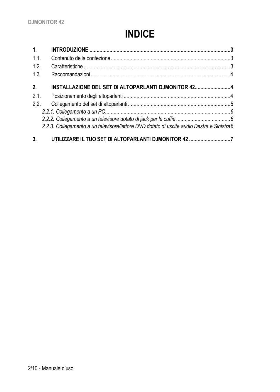 Indice | Hercules DJMonitor 42 - 4" Active Multimedia Speakers (Pair) User Manual | Page 43 / 199