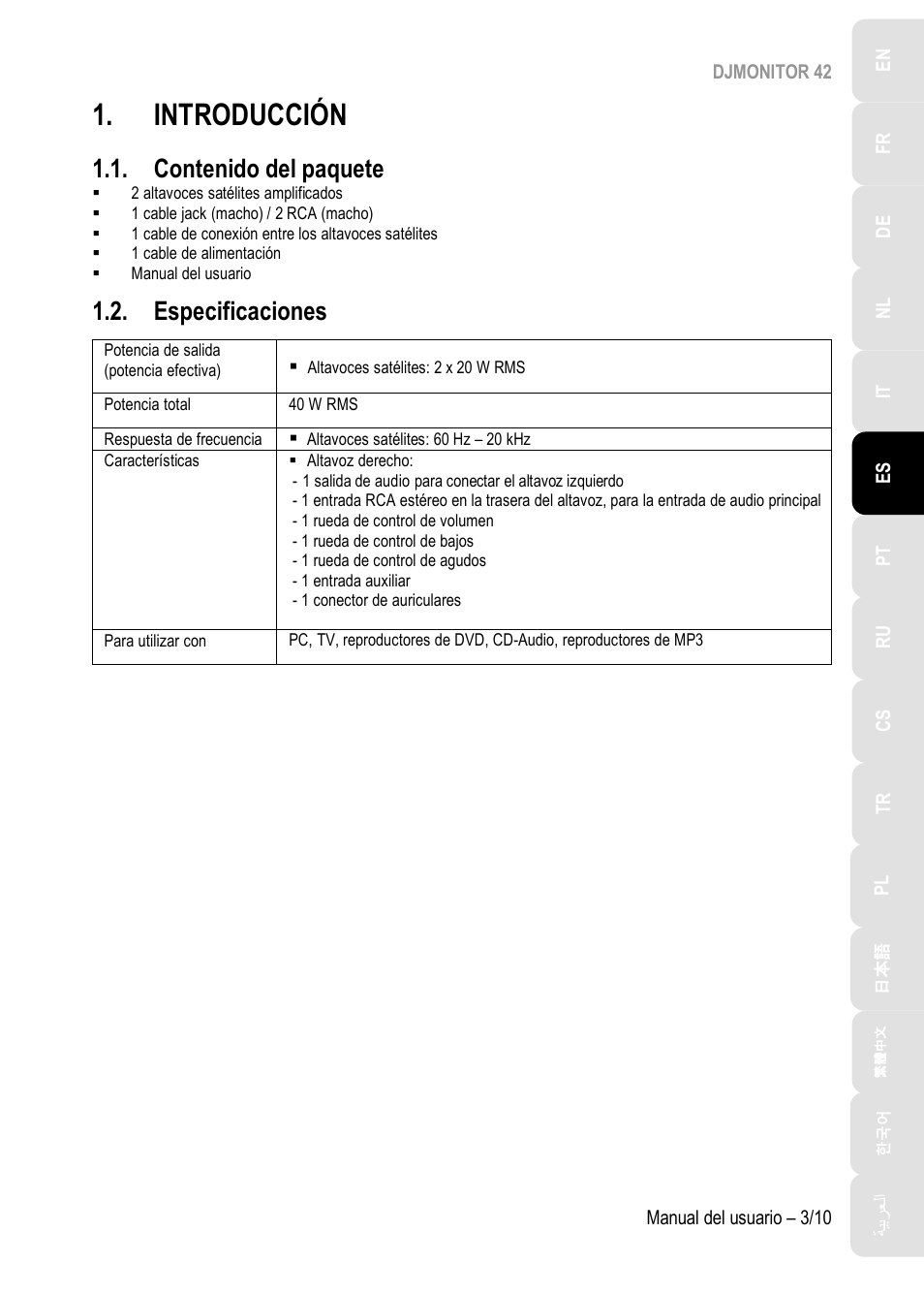 Hercules DJMonitor 42 - 4" Active Multimedia Speakers (Pair) User Manual | Page 54 / 199