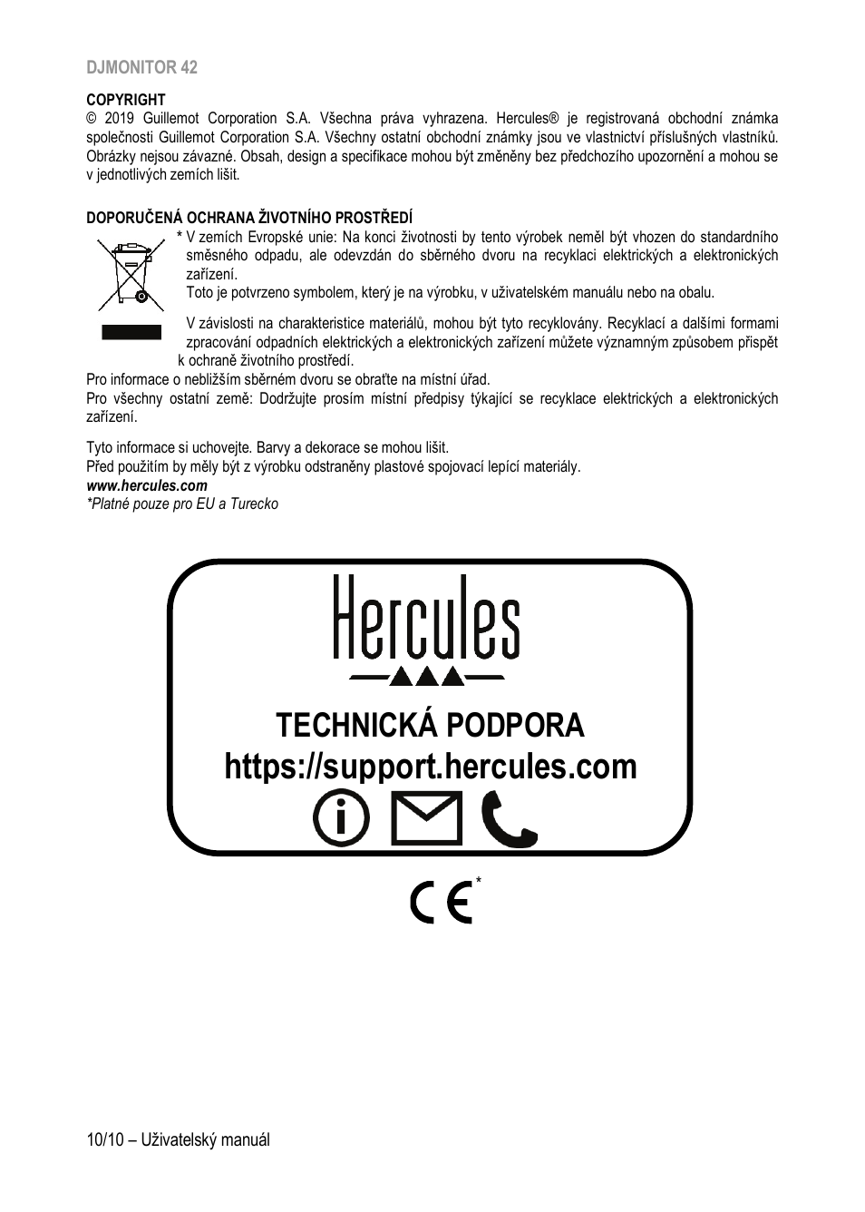 Technická podpora | Hercules DJMonitor 42 - 4" Active Multimedia Speakers (Pair) User Manual | Page 91 / 199