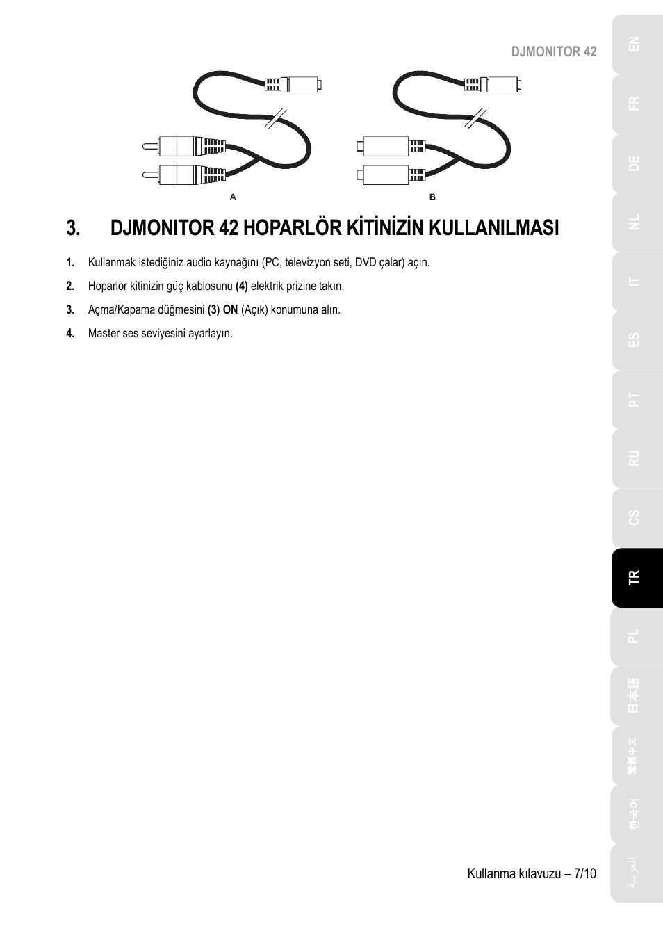 Djmonitor 42 hoparlör kitinizin kullanılması, Djmonitor 42 hoparlö, R ki̇ti̇ni̇zi̇n kullanil | Masi, Djmoni tor 42 hoparlör ki̇ti̇ni̇zi̇n kullanilmasi | Hercules DJMonitor 42 - 4" Active Multimedia Speakers (Pair) User Manual | Page 98 / 199