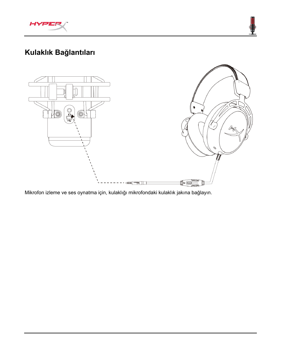 Kulaklık bağlantıları | HyperX QuadCast USB Condenser Microphone User Manual | Page 141 / 241