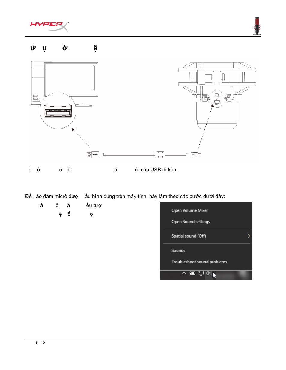 Ử dụng với pc hoặc mac, Sử dụng với pc hoặc mac | HyperX QuadCast USB Condenser Microphone User Manual | Page 200 / 241