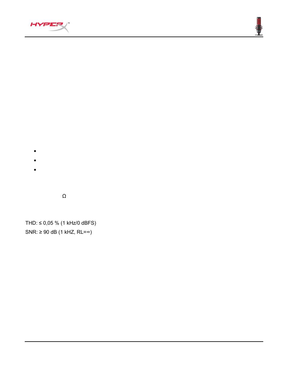 Especificaciones | HyperX QuadCast USB Condenser Microphone User Manual | Page 21 / 241