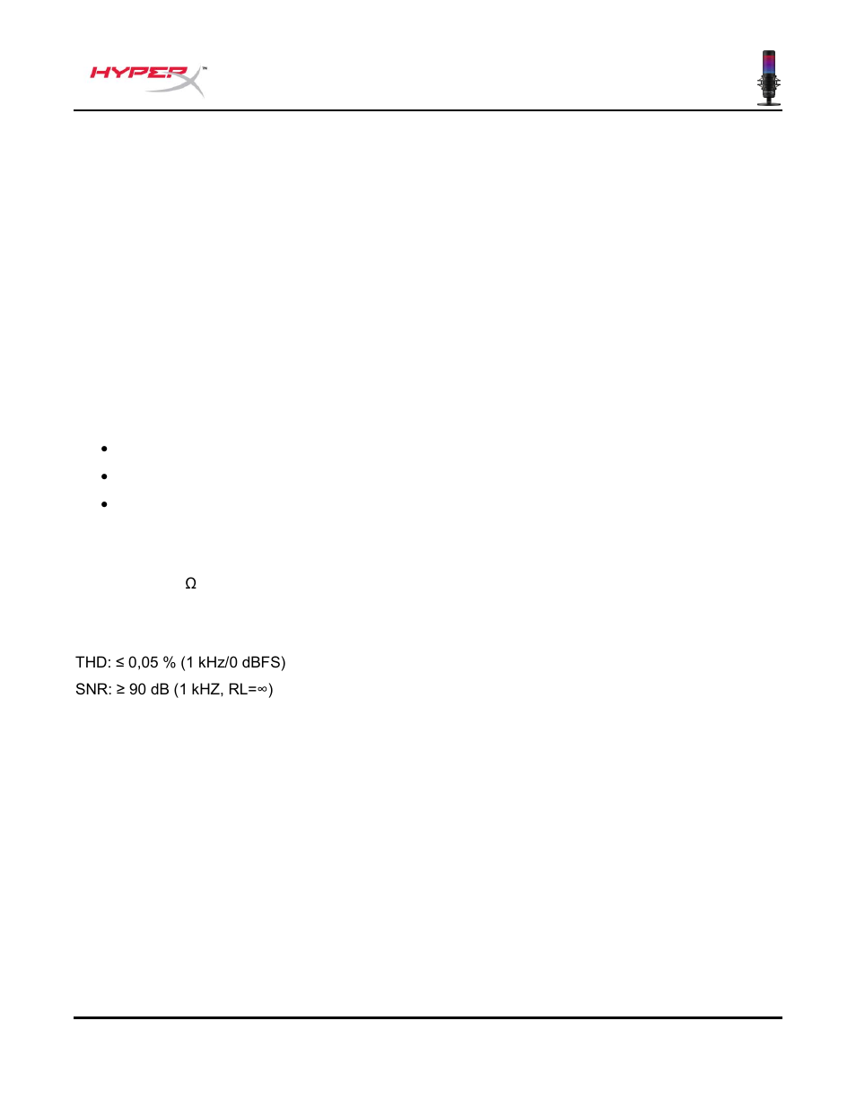 Especificaciones | HyperX QuadCast S USB Condenser Microphone User Manual | Page 22 / 273