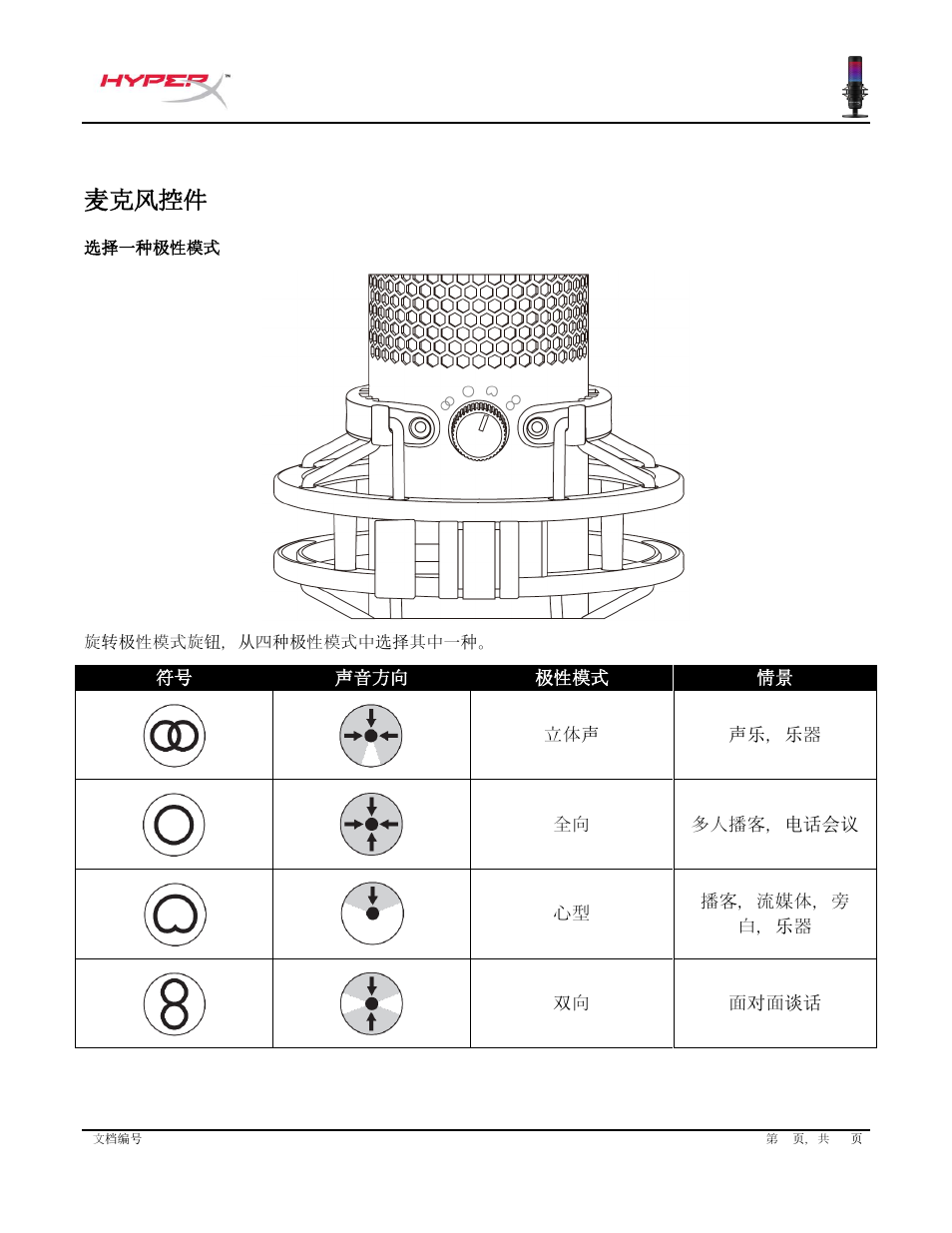 麦克 风 控件 | HyperX QuadCast S USB Condenser Microphone User Manual | Page 227 / 273