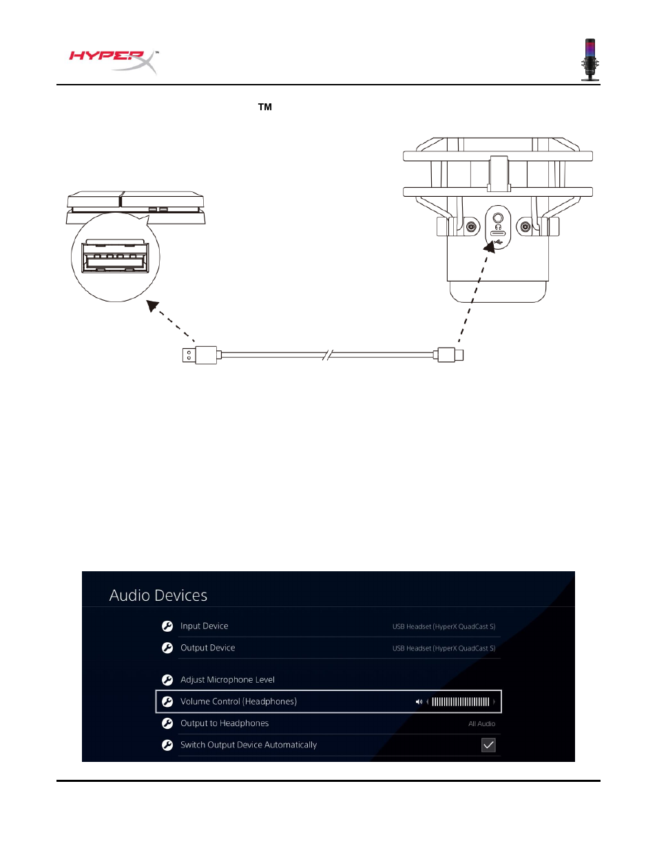 Utilisation avec une ps4 | HyperX QuadCast S USB Condenser Microphone User Manual | Page 64 / 273