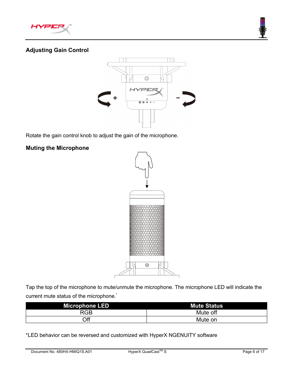 HyperX QuadCast S USB Condenser Microphone User Manual | Page 7 / 273