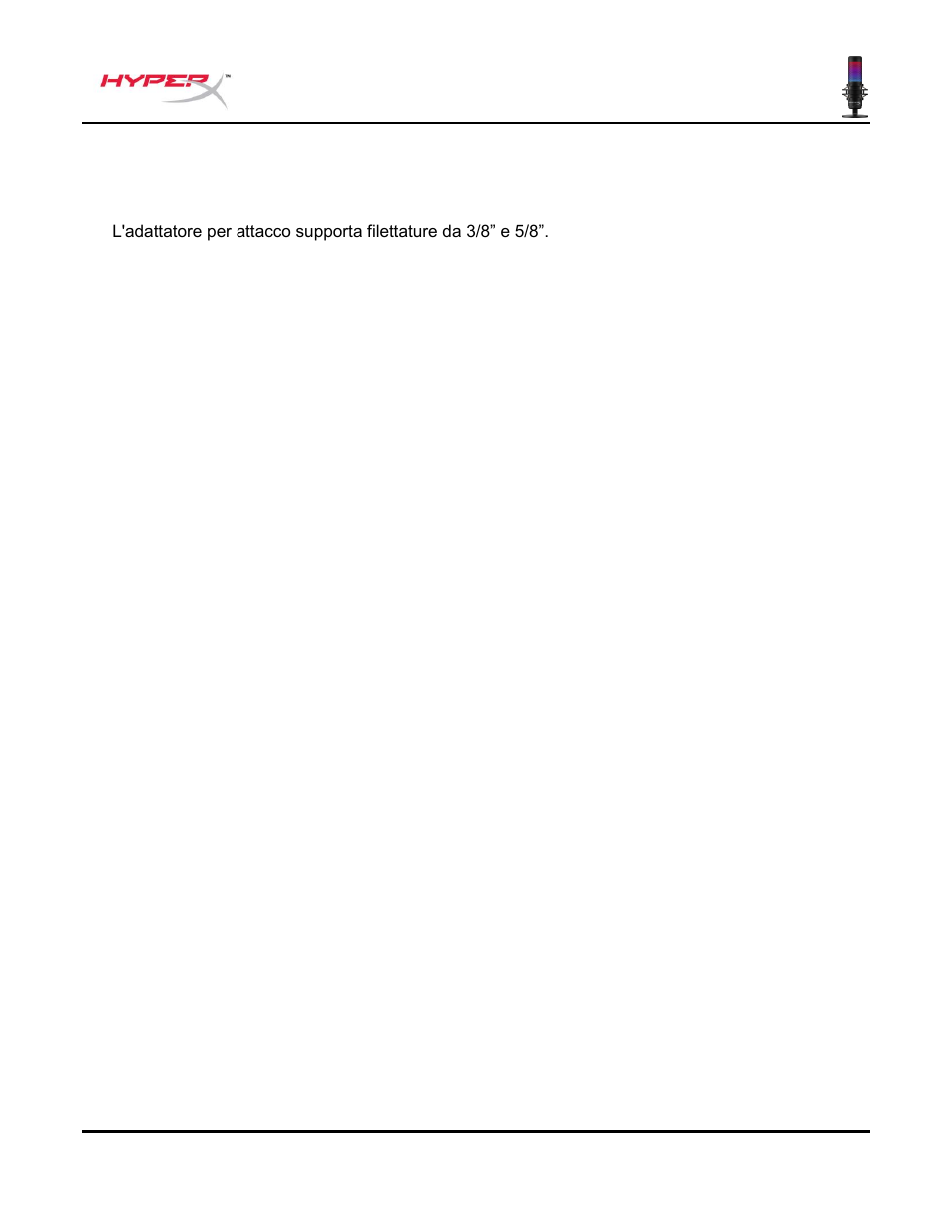 Installazione dell'adattatore per attacco | HyperX QuadCast S USB Condenser Microphone User Manual | Page 85 / 273