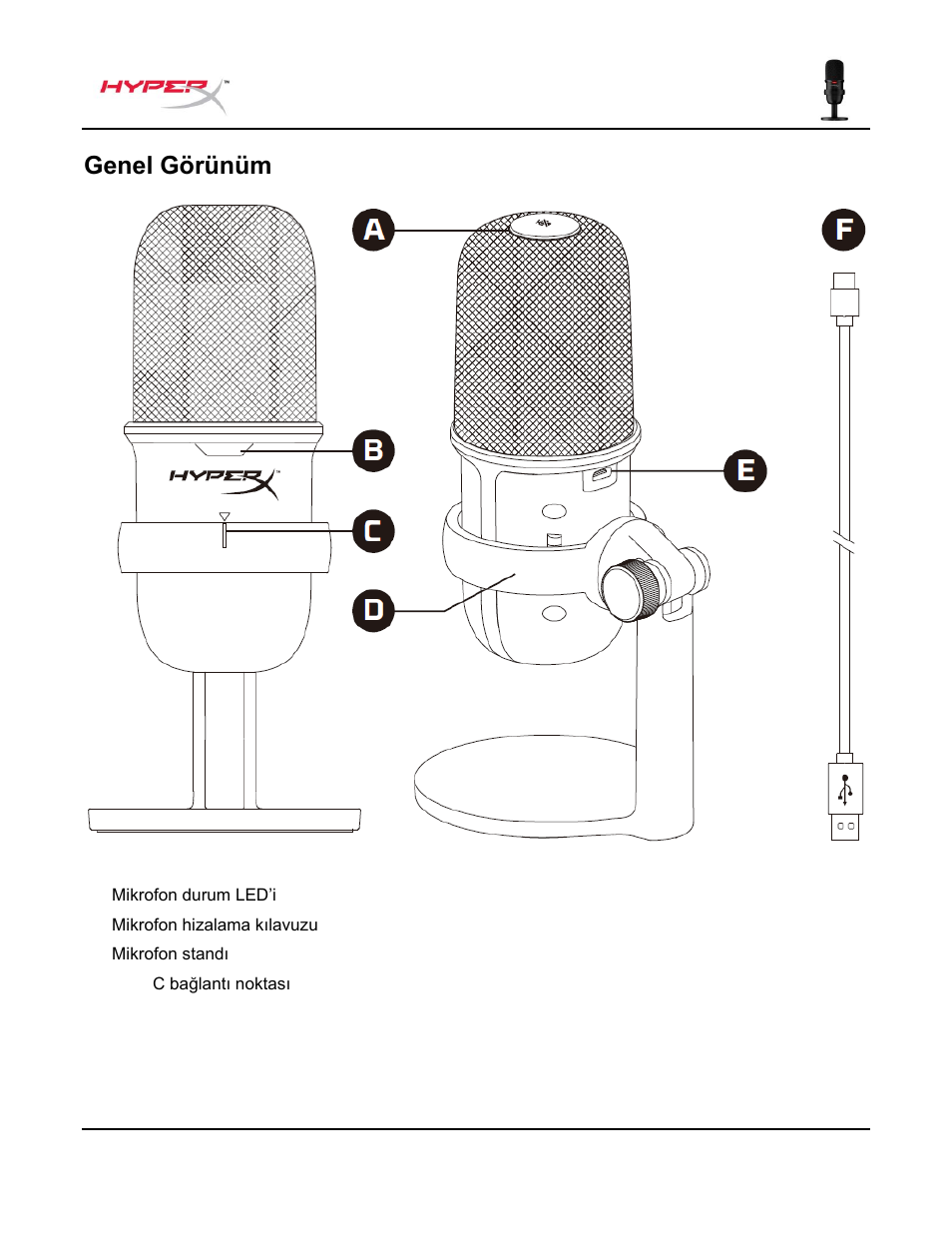 Genel görünüm | HyperX SoloCast USB Condenser Microphone User Manual | Page 100 / 193