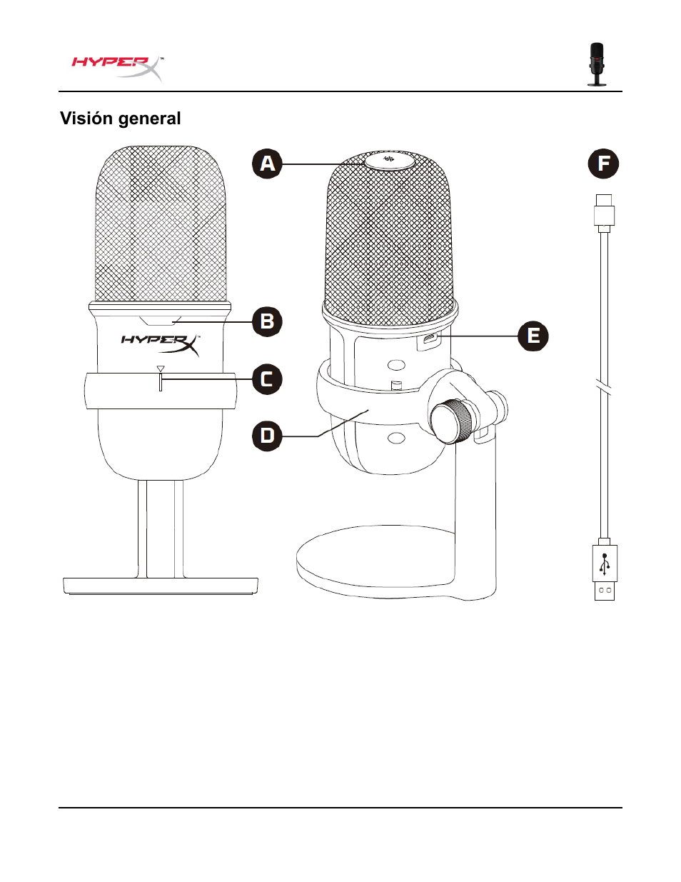 Visión general | HyperX SoloCast USB Condenser Microphone User Manual | Page 16 / 193