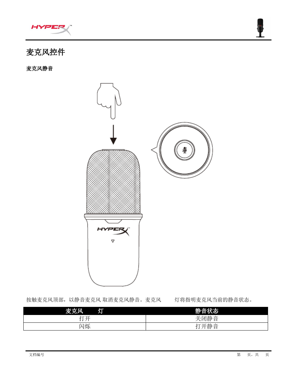 麦克风控件 | HyperX SoloCast USB Condenser Microphone User Manual | Page 167 / 193