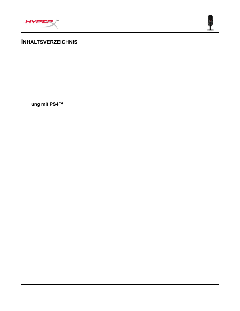 Nhaltsverzeichnis | HyperX SoloCast USB Condenser Microphone User Manual | Page 27 / 193