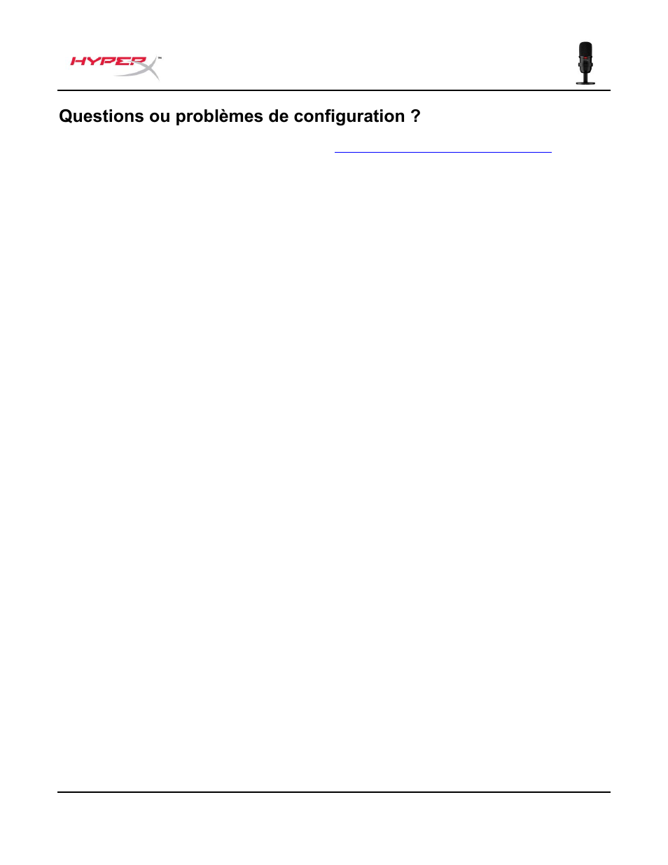 Questions ou problèmes de configuration | HyperX SoloCast USB Condenser Microphone User Manual | Page 49 / 193