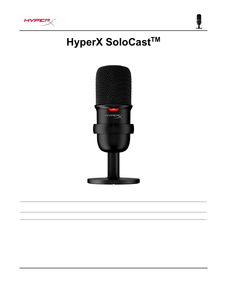 Per le istruzioni in italiano, Hyperx solocast, Numeri di parte | HyperX SoloCast USB Condenser Microphone User Manual | Page 50 / 193