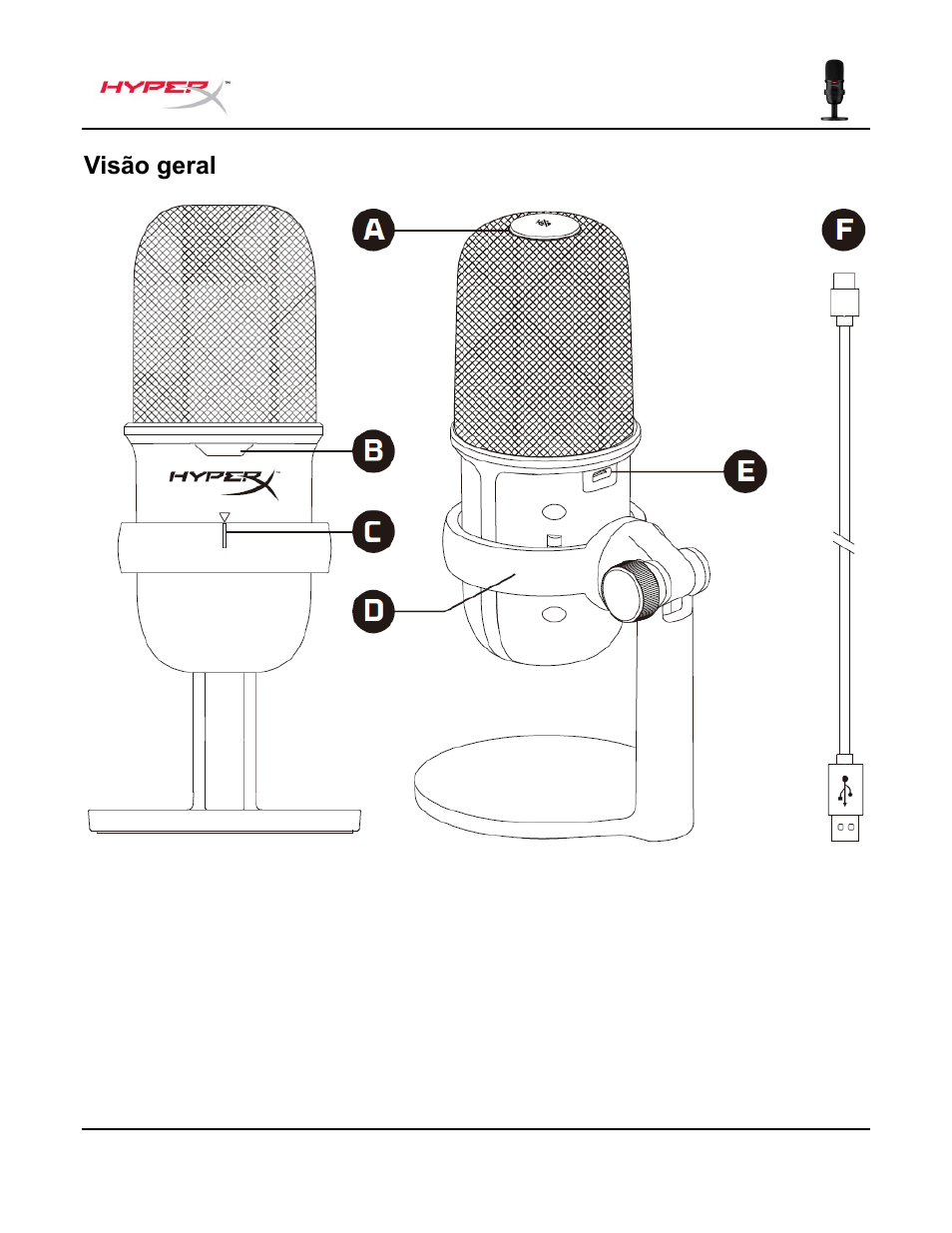 Visão geral | HyperX SoloCast USB Condenser Microphone User Manual | Page 64 / 193