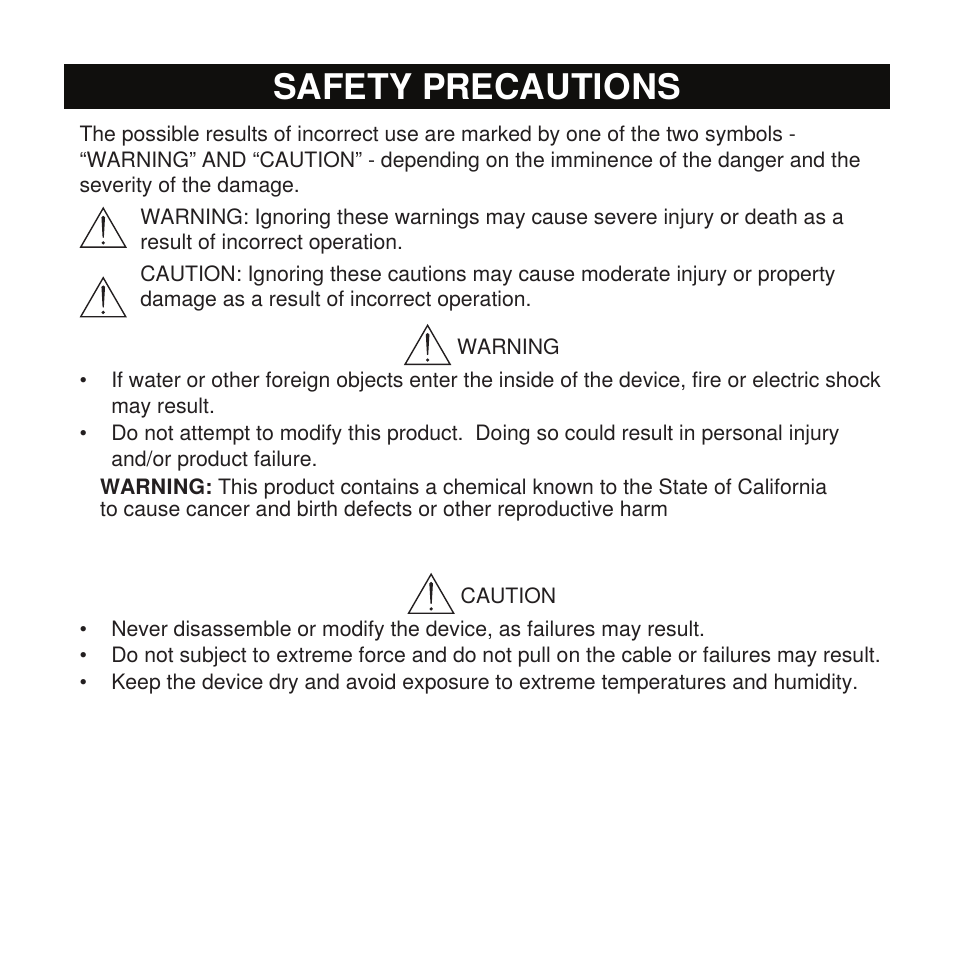 Safety precautions | Shure X2u XLR to USB Microphone Signal Adapter and SM57 Microphone Bundle User Manual | Page 8 / 108