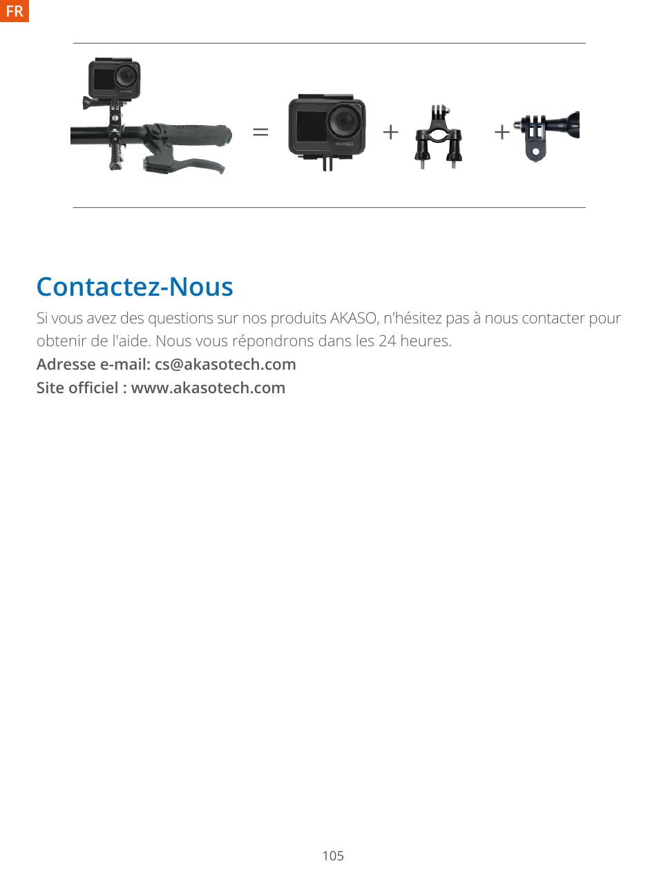 Contactez-nous | AKASO Brave 7 Action Camera User Manual | Page 107 / 159