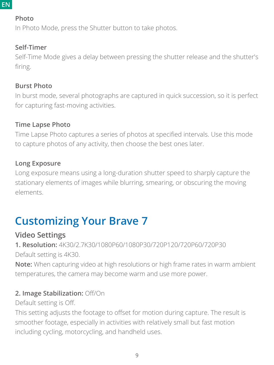 Customizing your brave 7 | AKASO Brave 7 Action Camera User Manual | Page 11 / 159