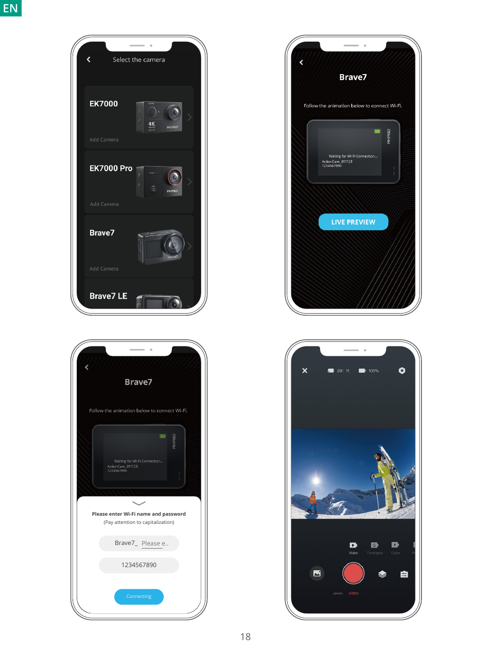 AKASO Brave 7 Action Camera User Manual | Page 20 / 159
