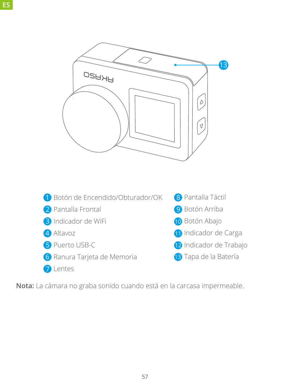 AKASO Brave 7 Action Camera User Manual | Page 59 / 159