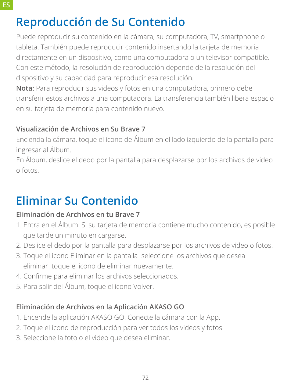 AKASO Brave 7 Action Camera User Manual | Page 74 / 159