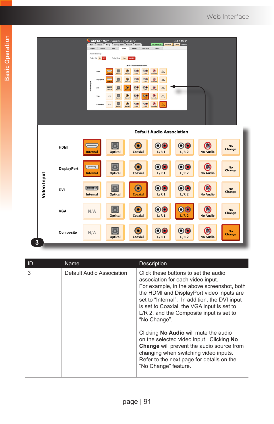 Page | 91 | Gefen EXT-MFP Audio/Video Multi-Format Processor User Manual | Page 101 / 258