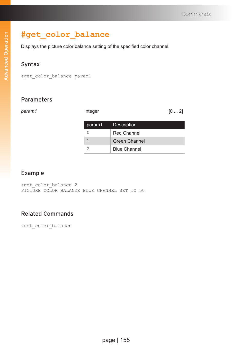 Get_color_balance | Gefen EXT-MFP Audio/Video Multi-Format Processor User Manual | Page 165 / 258