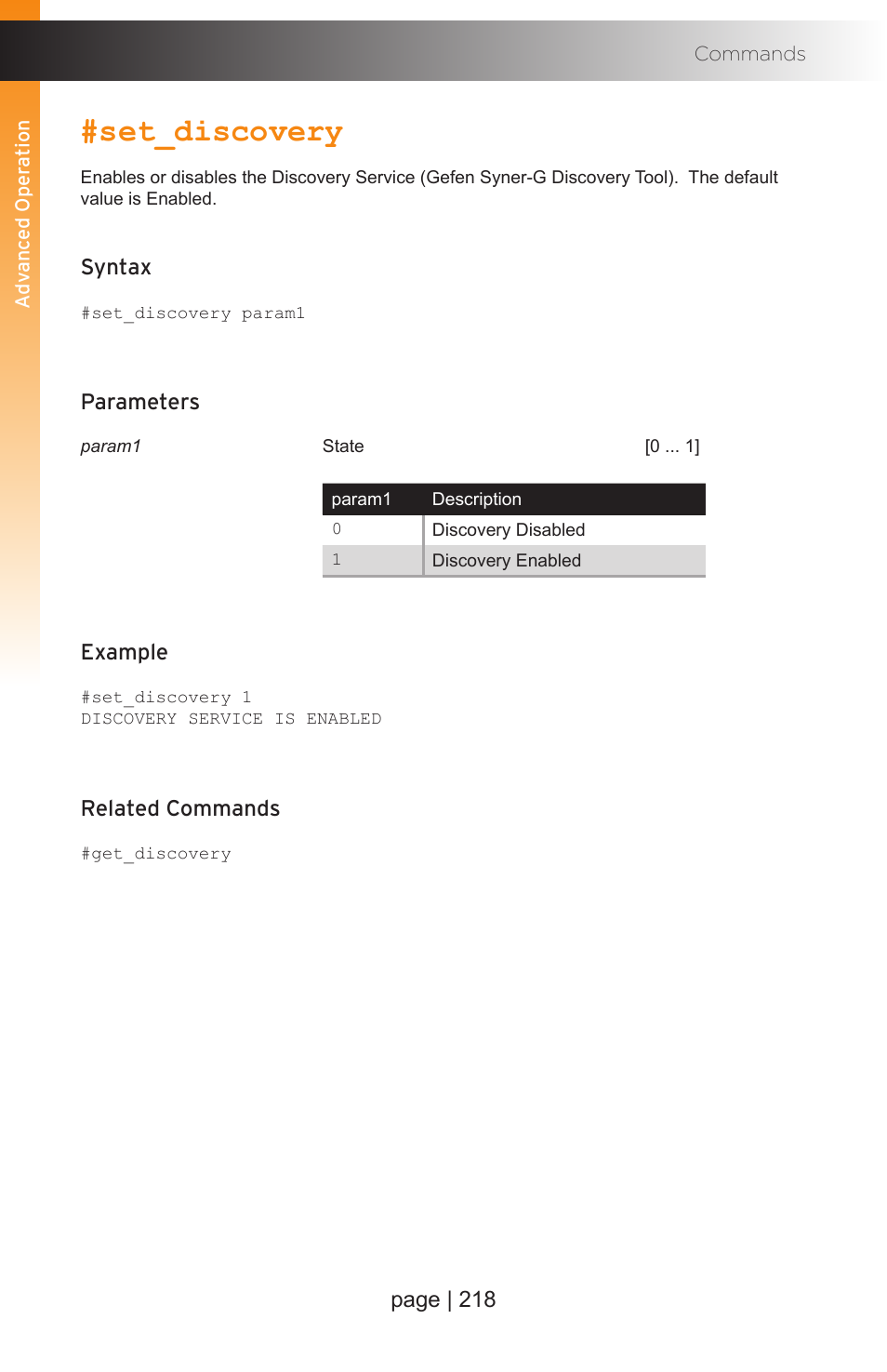 Set_discovery | Gefen EXT-MFP Audio/Video Multi-Format Processor User Manual | Page 228 / 258