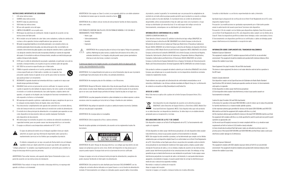 Klipsch Cinema 600 600W 3.1-Channel Soundbar System User Manual | Page 34 / 46